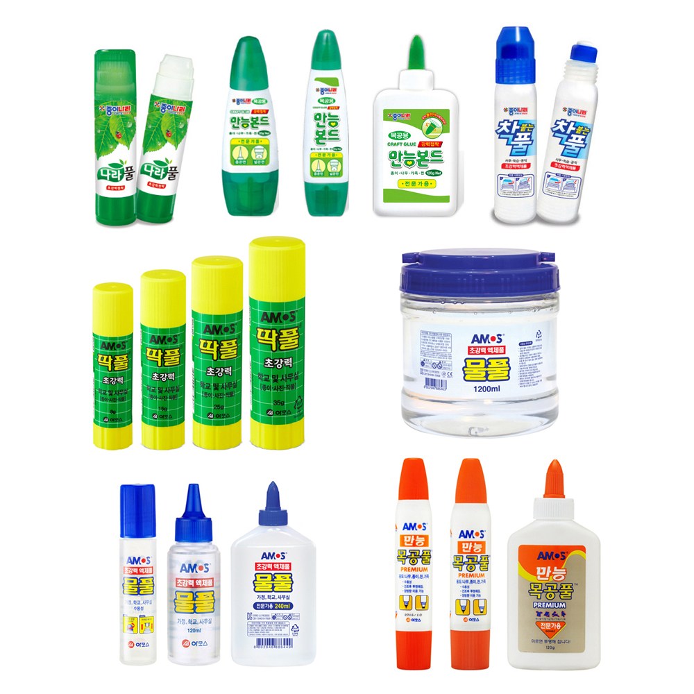딱풀 물풀 목공풀 투명풀 착풀 만능본드(아모스/종이나라) 16,800원