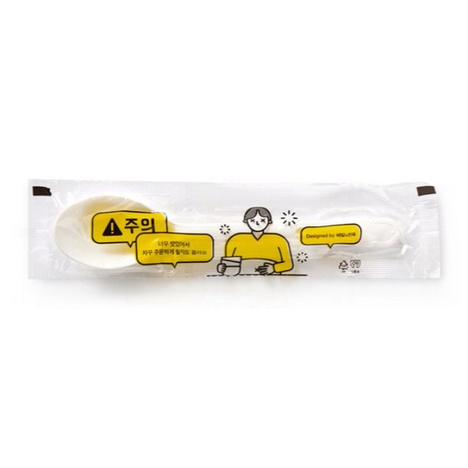 배민상회 정품 숟가락 비닐 주의 너무맛있어서 일회용 배달수저, 1개, 1000개입 27,700원