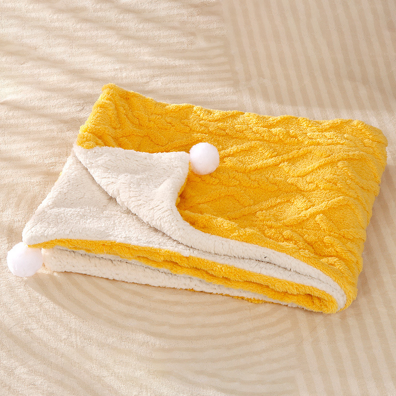 파스텔펫 반려동물 폼폼 양면극세사 담요 9,900원