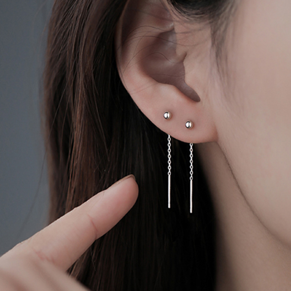 젤루나 여성용 전체써지컬 볼 체인 귀걸이 P-40 6,800원