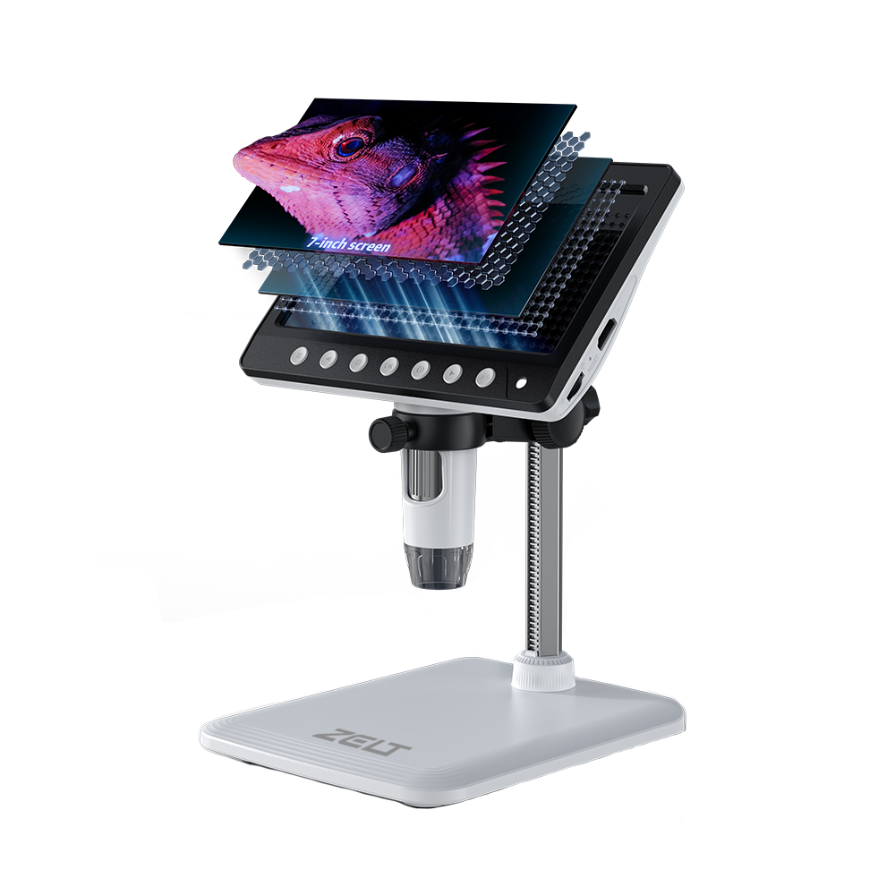 ZELT 젤트 디지털 현미경 실체 확대경 1200배 7인치 모니터 HDMI 연결, 1개 220,000원