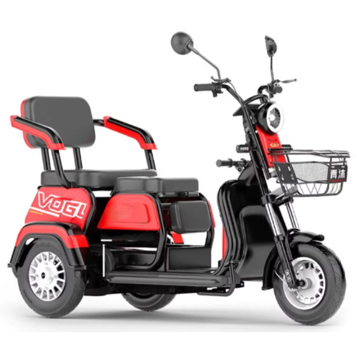 스쿠나라 3발 전동스쿠터 전기스쿠터 자전거 세발 오토바이 삼륜 3발 바이크 출퇴근 전동차 어르신 노인 전기오토바이 전동오토바이, 레드, 스틸 939,000원