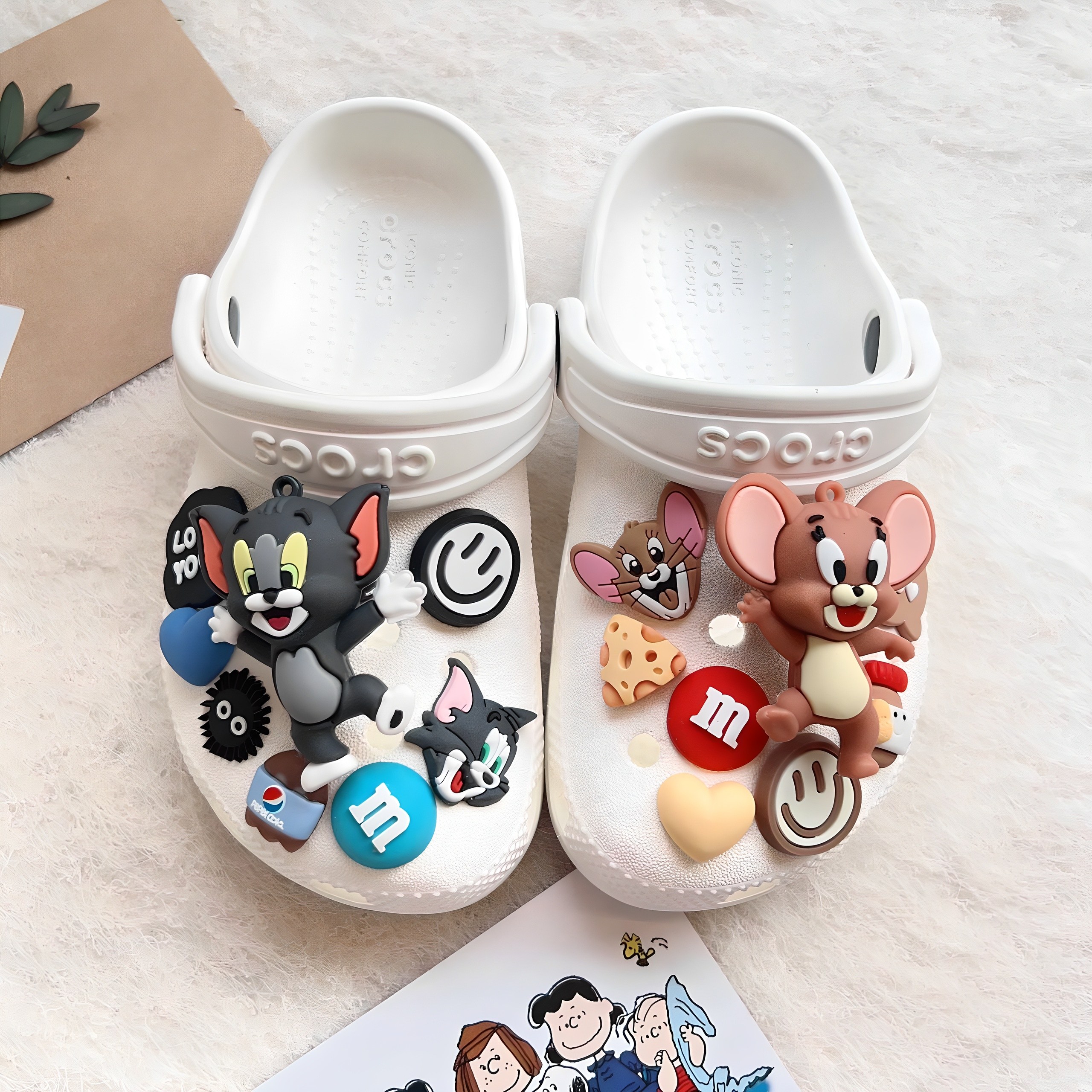 고양이 생쥐 신발 파츠 꾸미기 16pcs 세트 12,900원