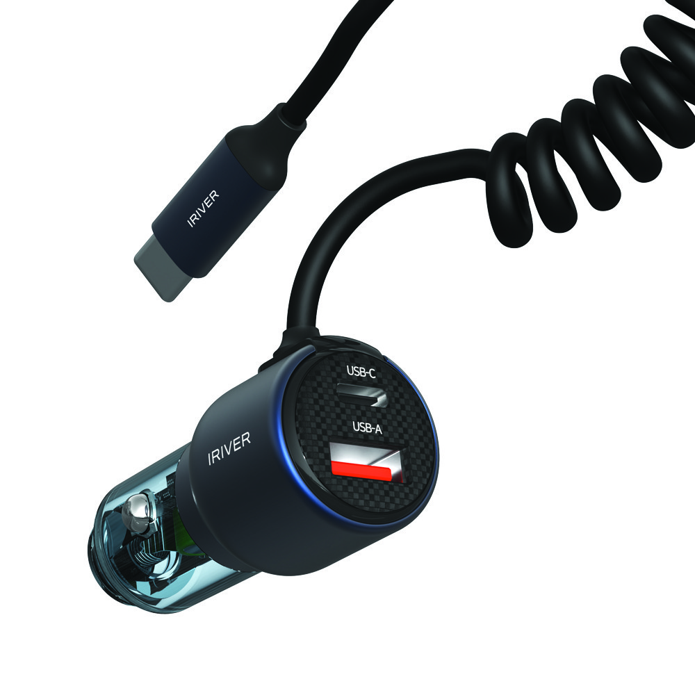 아이리버 110W PD3.0 C타입 일체형 케이블+2포트 투명 초고속 차량용 시거잭 충전기 노트북충전 3개 동시 충전 25,900원