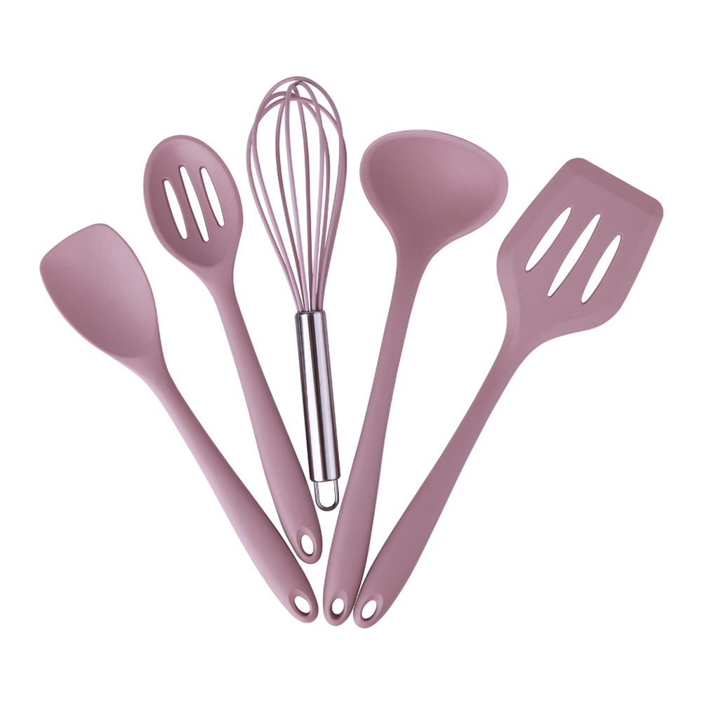 코코스토리 코코 실리콘 조리도구 5종 세트, 뒤지개 + 스패츌라 + 건지개 + 거품기 + 국자, 핑크, 1세트 9,310원