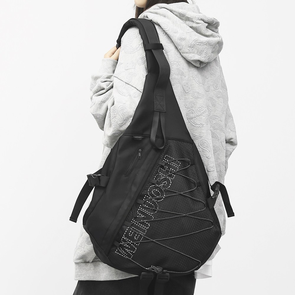 캐주얼 메쉬 스트링 대용량 슬링백 자이언트 힙색 빅사이즈 크로스백 메신저백 가방 남녀공용 26,500원