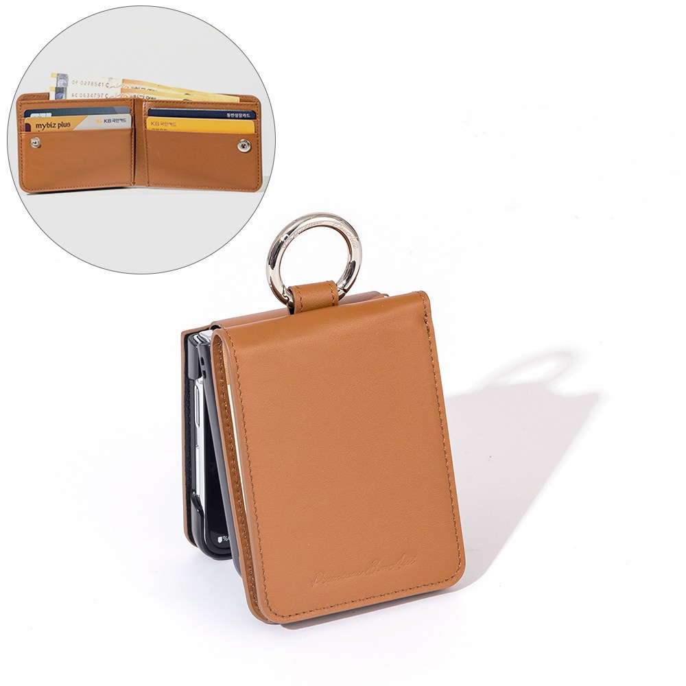 본아띠 다빈치 천연소가죽 비비지 지갑형 갤럭시 Z플립6 F741N 전용 케이스 57,500원