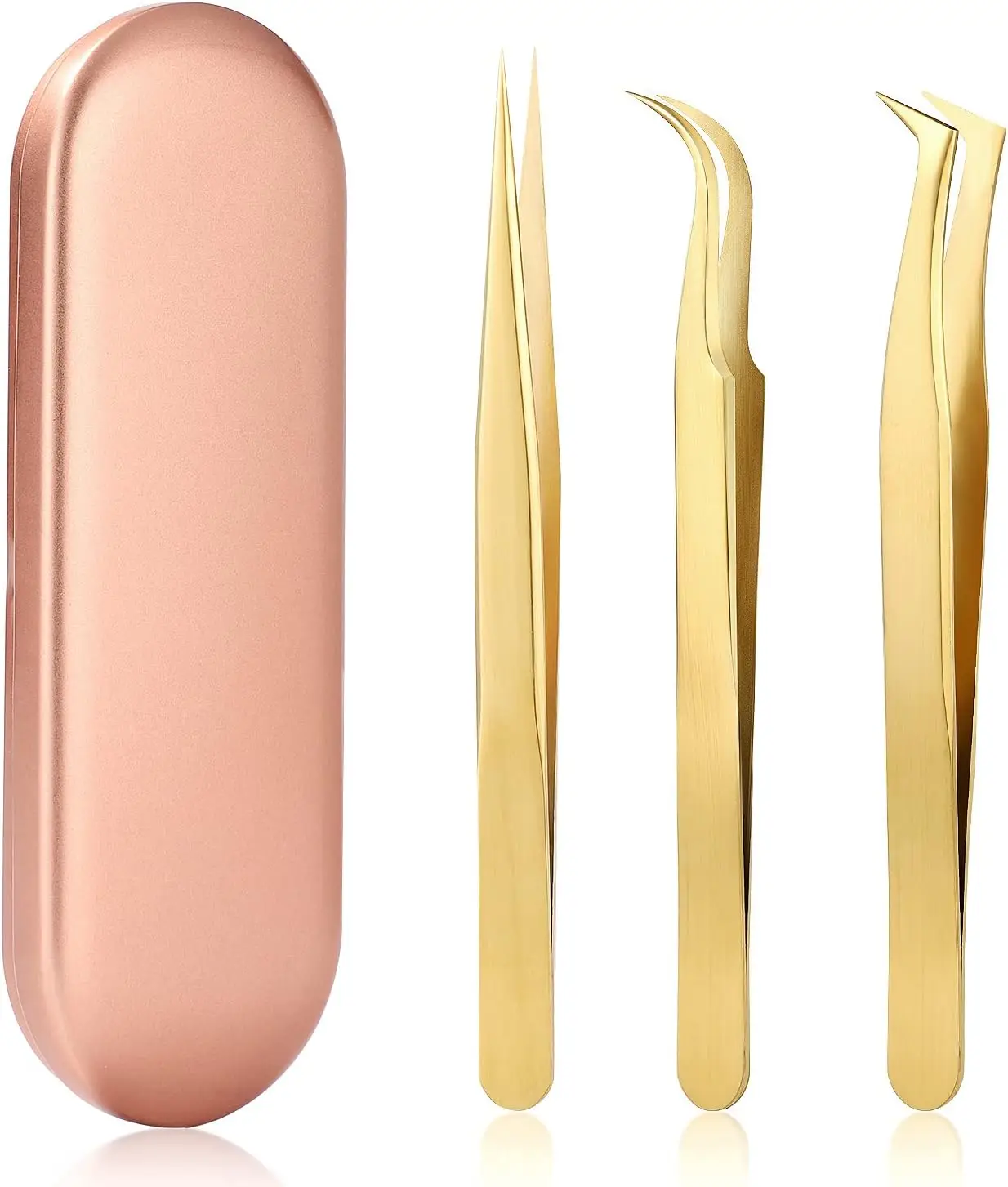 1pc/3/5pcs 고정밀 속눈썹 핀셋 세트 클래식 개별 및 볼륨 속눈썹 연장을위한 스테인레스 스틸 속눈썹 핀셋 9,200원