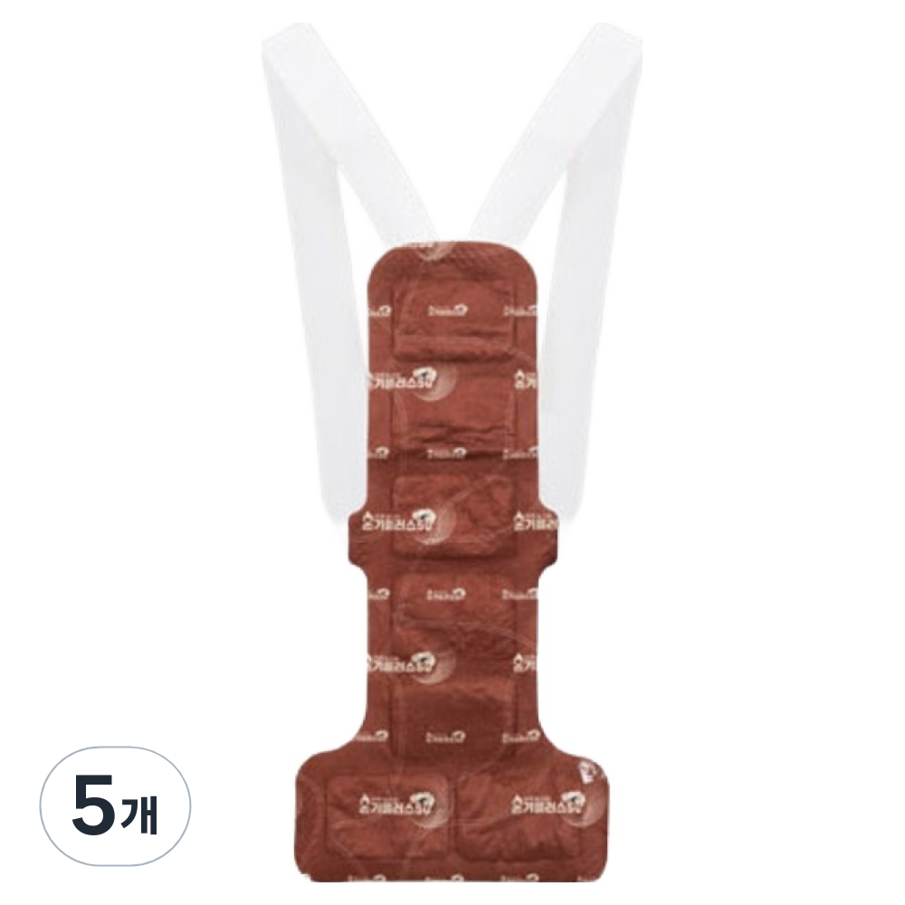 [조끼형 핫팩] 온기플러스50 붙이지 않고 입는 조끼형 핫팩 야외활동시 군인필수품, 5개 20,000원