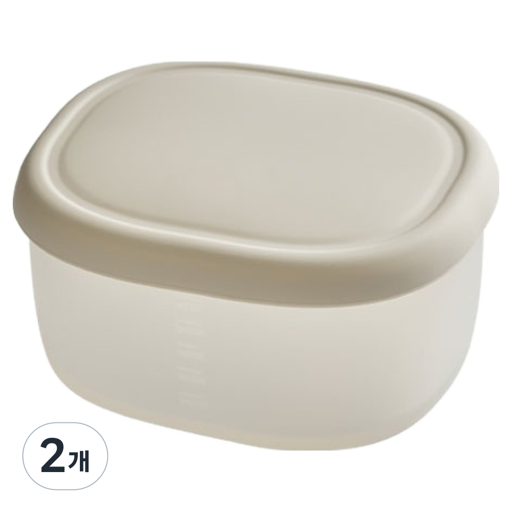실리팟 국산 실리콘 밀폐용기 대 크림 148 x 120 x 70 mm, 2개, 600ml 25,000원