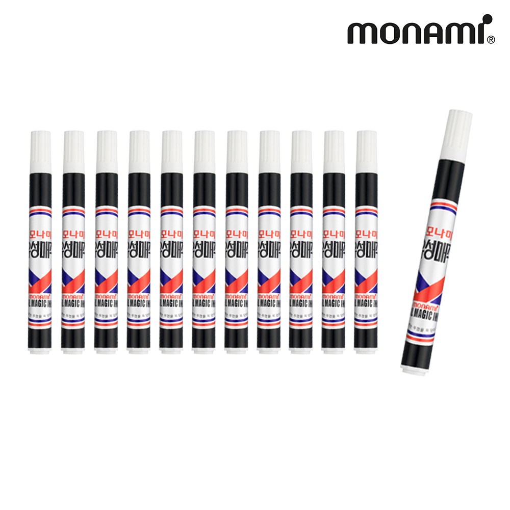 모나미 둥근닙 유성매직, 흑색 10,680원