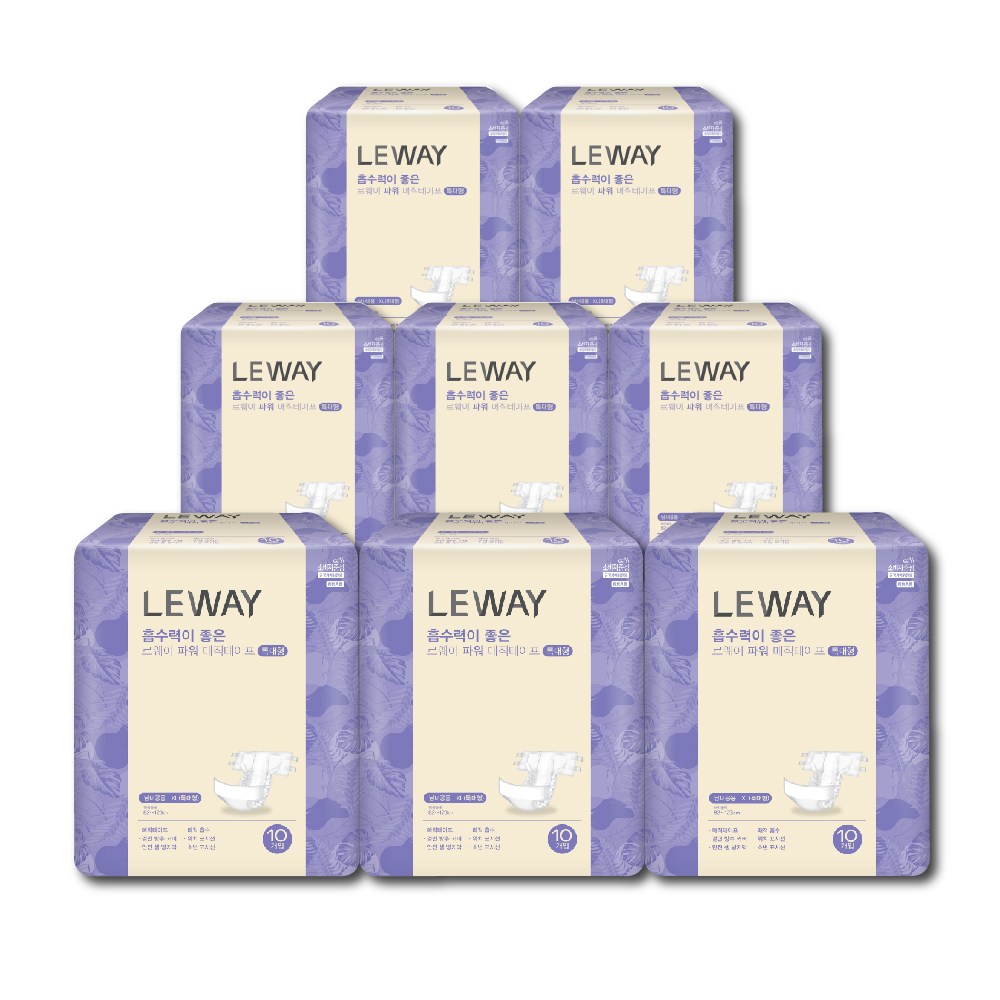 르웨이 파워 매직 특대형 1box +바디로션(샘플) / 찍찍이타입 성인용기저귀, 8개, 10개입, 특대형 52,000원