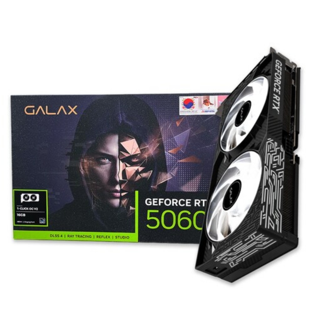 갤럭시 GALAX 지포스 RTX5060 Ti BLACK OC V2 D7 16GB (PC용 이어폰 행사) 1,004,000원