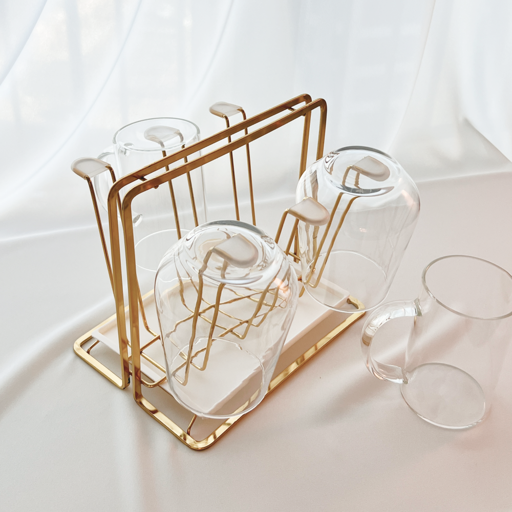 오브민 골드 컵거치 건조대 + 실리콘 캡 6p 7,900원