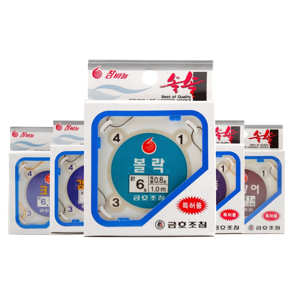 금호조침 참바늘 볼락 감성돔 낚시 채비 묶음바늘, 1개 1,000원