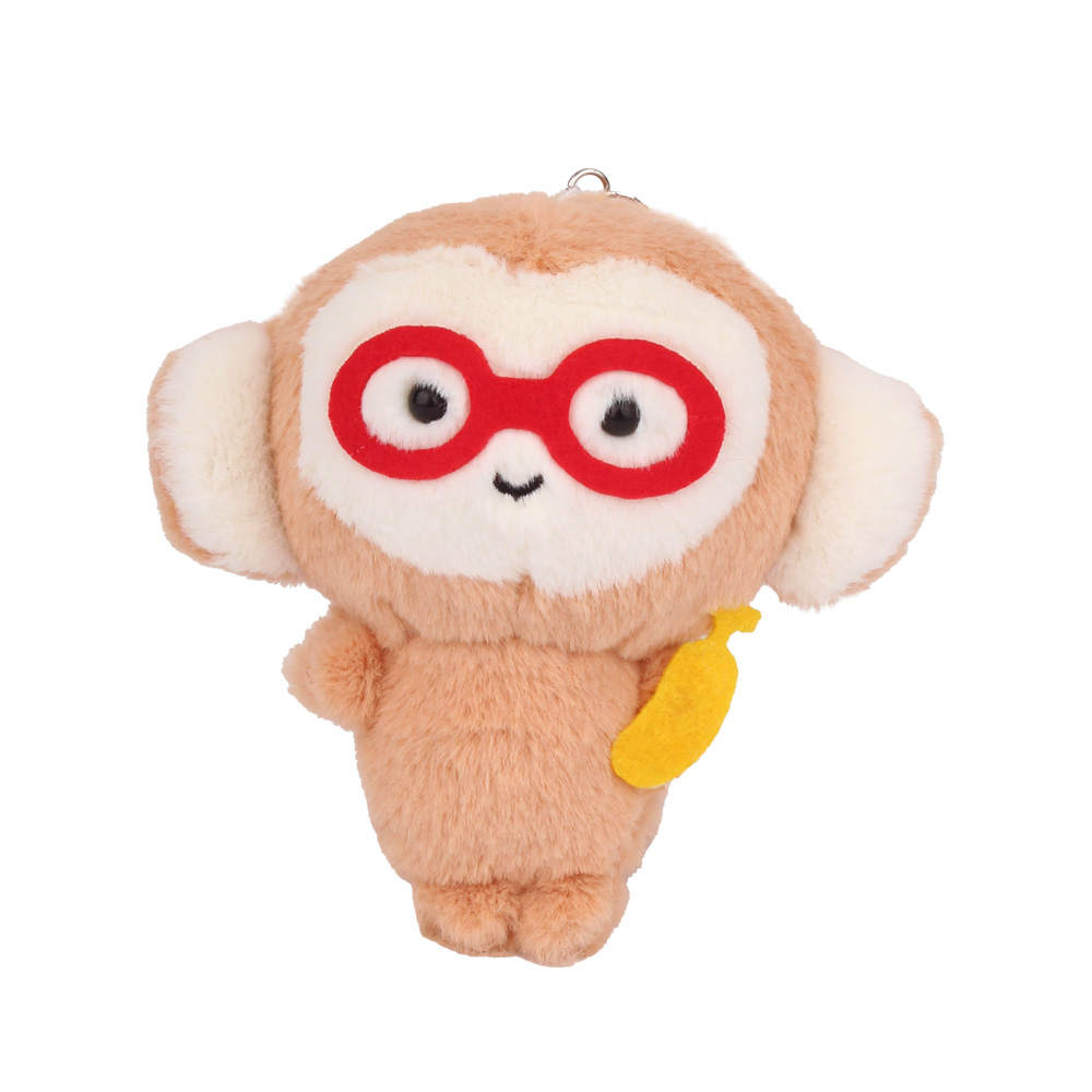 끼숭이 봉제 원숭이 인형 키링, 베이지, 1개 8,900원