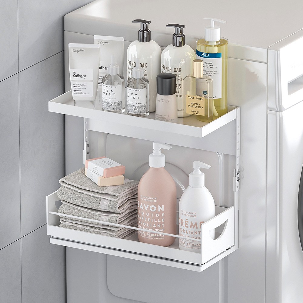 홈비 높이조절로 딱맞게 견고한 자석 슬라이딩 세탁기 냉장고 틈새 선반, 화이트, 1개 34,900원