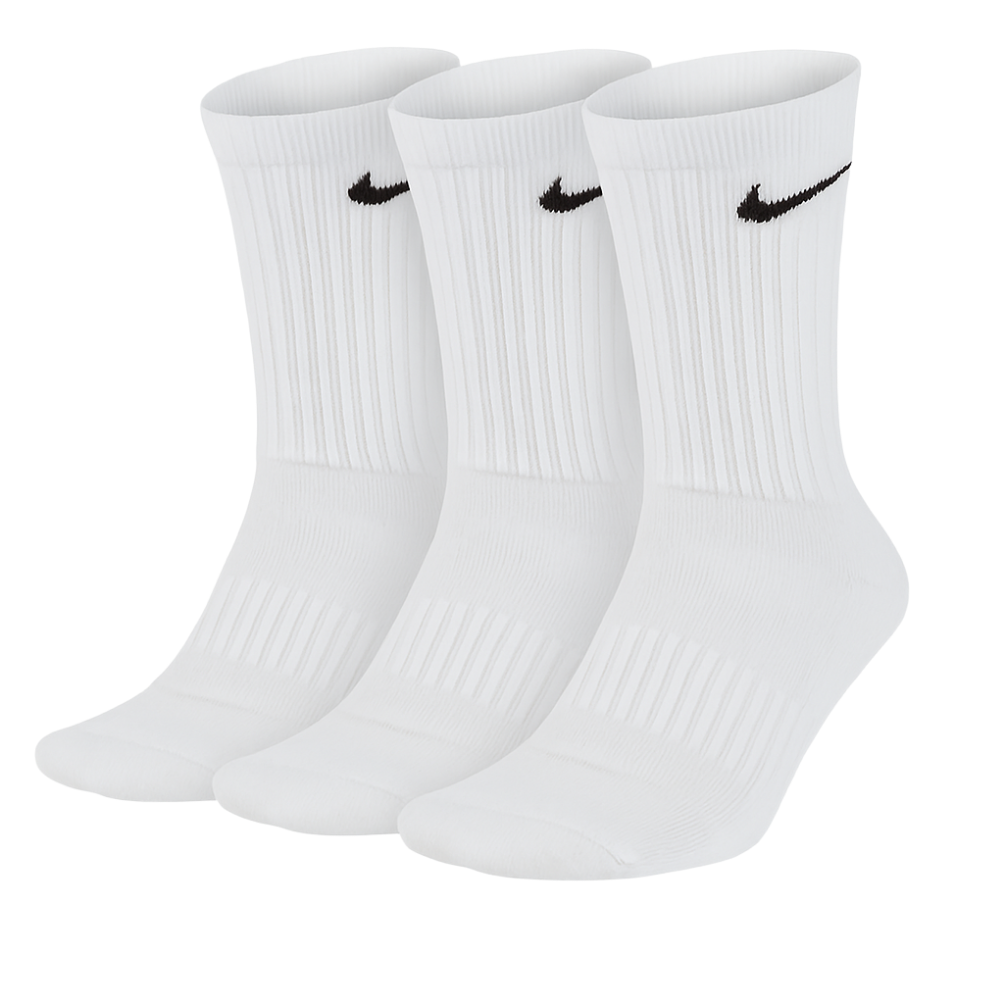 나이키 에브리데이 쿠션 트레이닝 크루 장목 양말 SX7664-100, 화이트, 1세트 9,800원