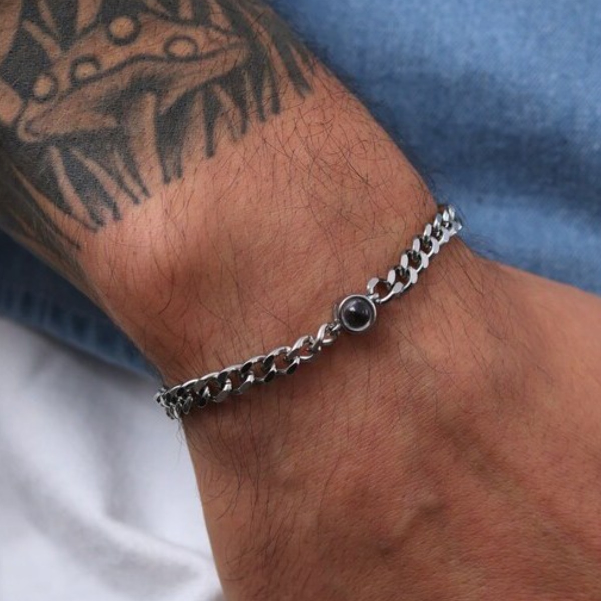 마이러브스파크스 사진 각인 남성 팔찌 맞춤 제작 기념일 선물 35,800원