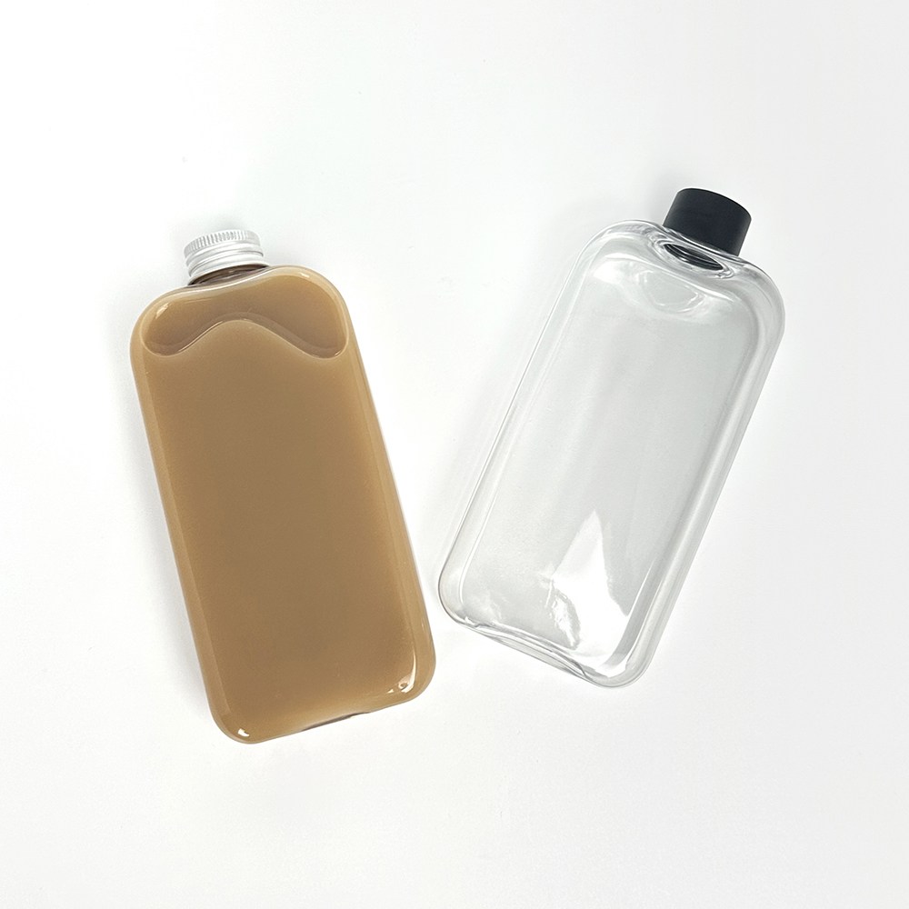 사각 납작 밀크티병 더치병 플라스틱 페트 보틀 24파이 캡, 1개, 300ml 540원