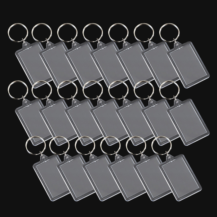 마다꾸미 아크릴 액자 사진 열쇠고리 중형, 투명, 20개 12,300원