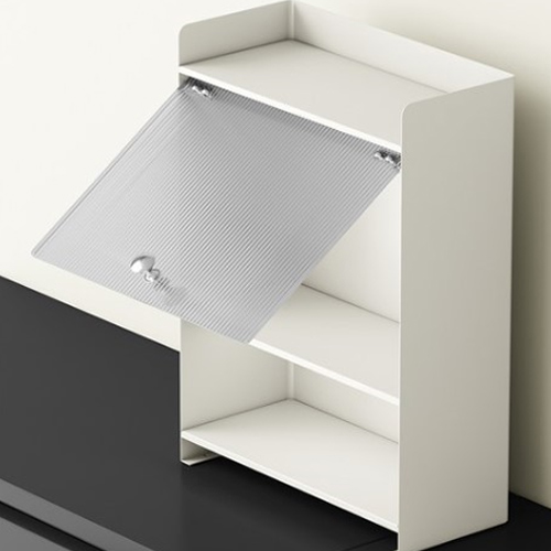 21세기트랜드 반투명도어 철제 쿠키나 3단 정리함, 화이트, 1개 43,500원