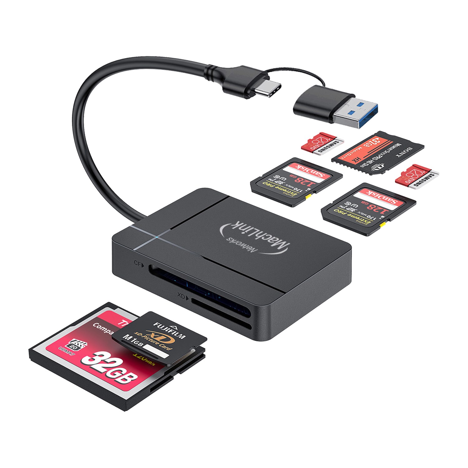 USB3.1 Type-C + USB3.0 멀티 카드리더기 ML-MRT37 (CF/SD/MicroSD/MS/XD), 1개, ML-MRT37 15,500원