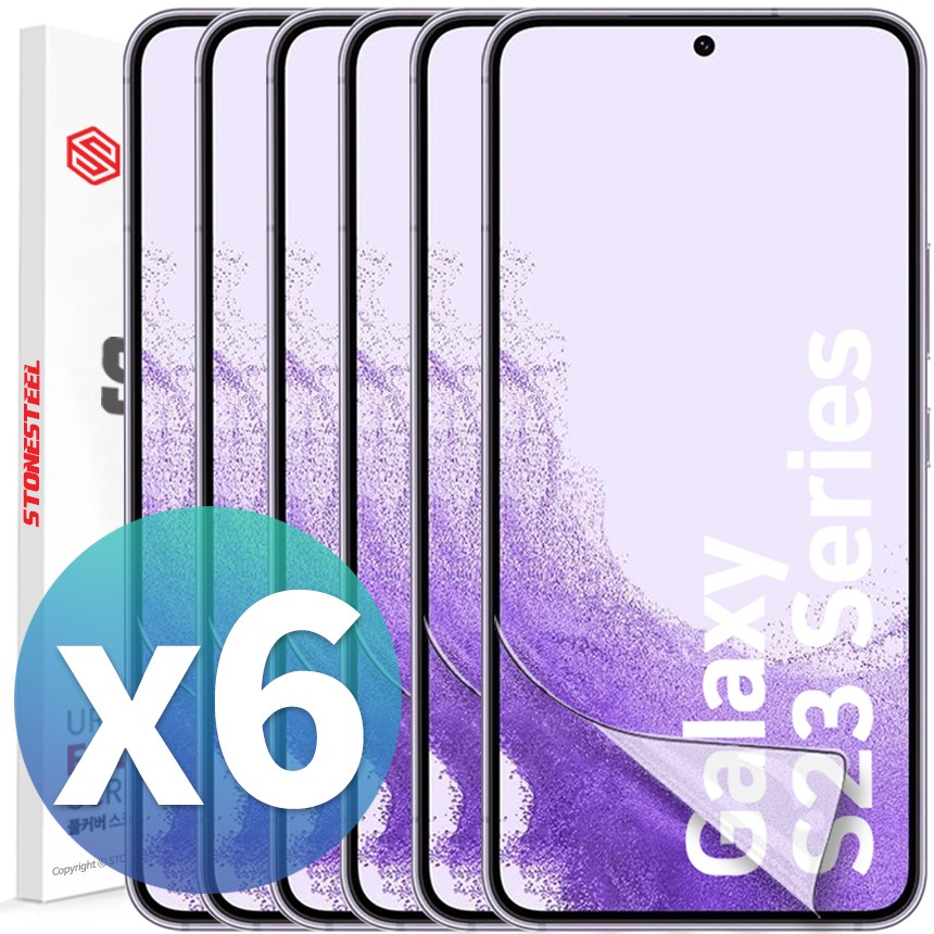 스톤스틸 3+3 갤럭시 S23 플러스 울트라 풀커버 지문인식 우레탄 TPU 액정 보호 필름 6매 7,710원