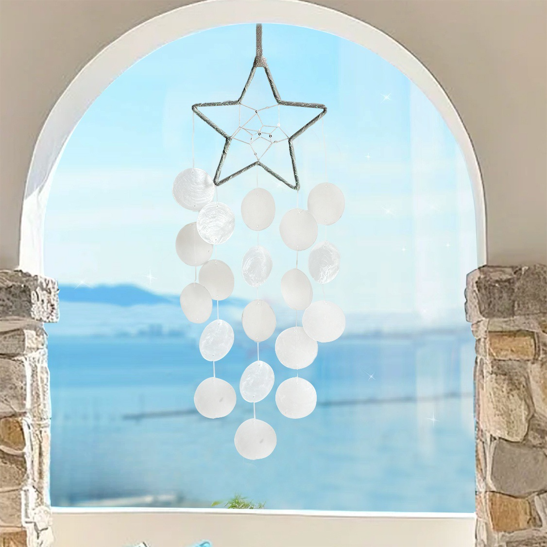 보리보뜰 DIY 깃털 드림캐쳐 자개 별, 그레이 9,800원