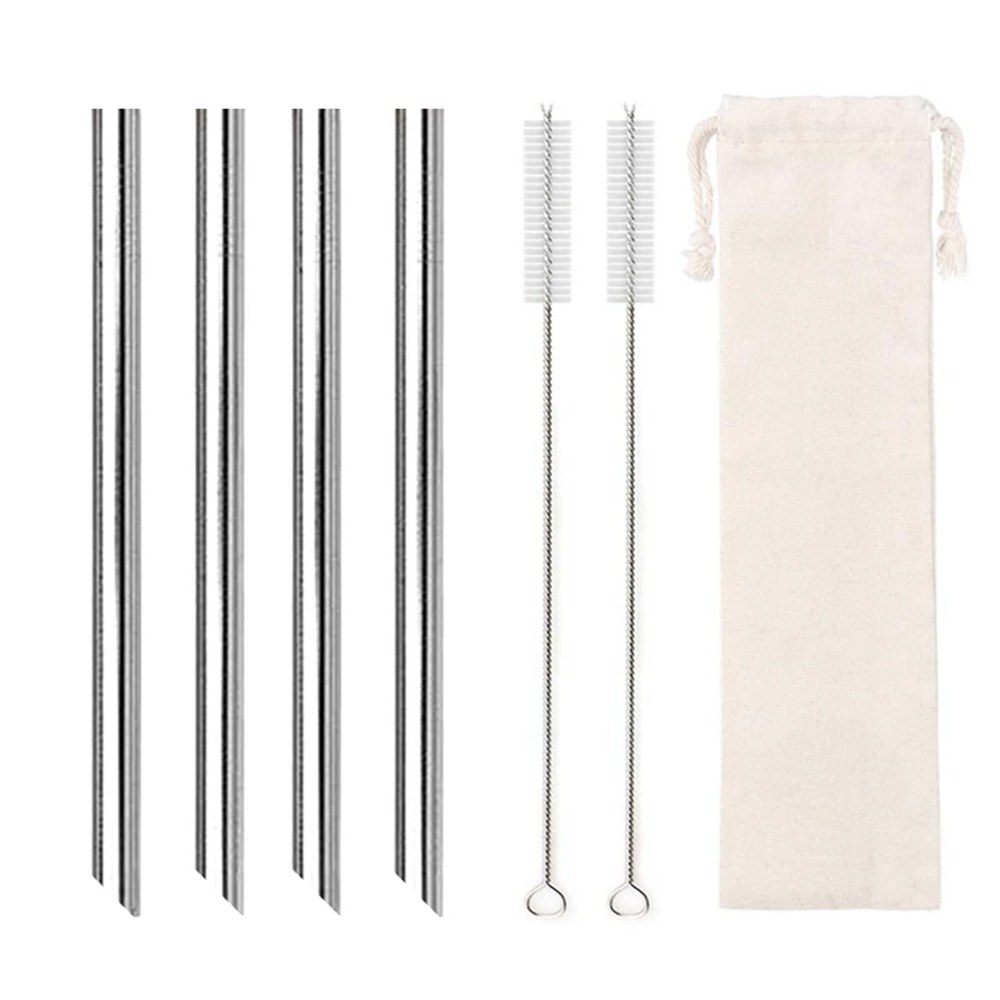 4pcs 12mm 엑스트라 와이드 밀짚 재사용 가능한 304 스테인레스 스틸 마시는 스무디 금속 빨대 타피오카 진주 우유 버블 12,900원