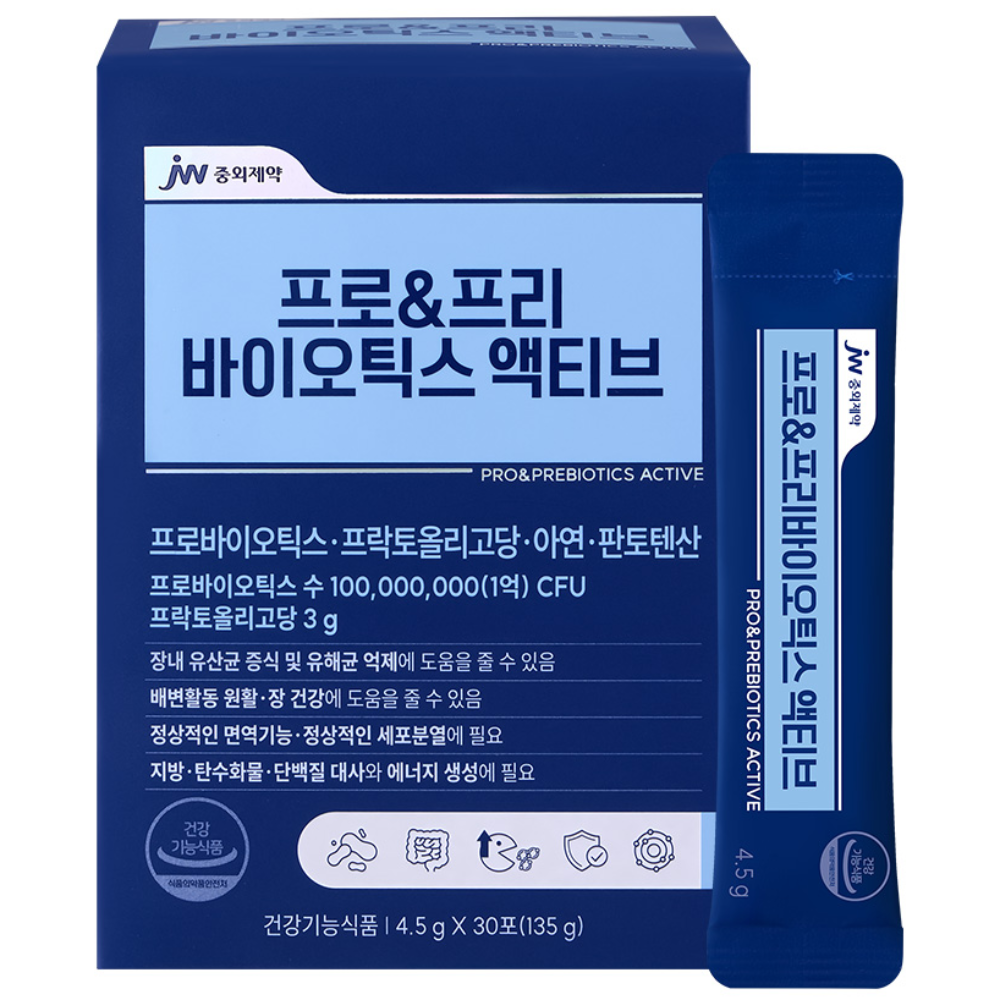 JW중외제약 프로 앤 프리바이오틱스 액티브 30p 21,000원