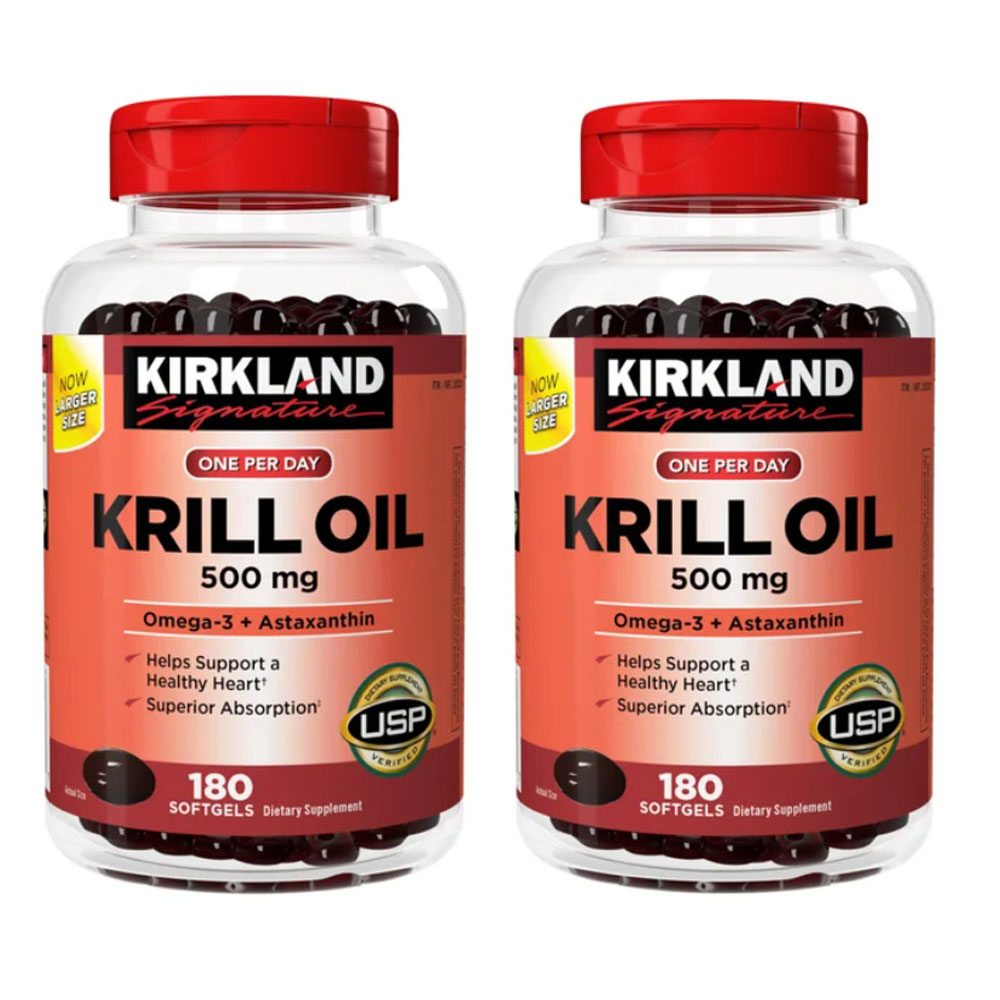 [정품 미국 배송] 커클랜드 시그니쳐 크릴 오일 500 mg 180정 (소프트캡슐) Kirkland Signature Krill Oil mg., 180 Softgels - 2개 87,590원