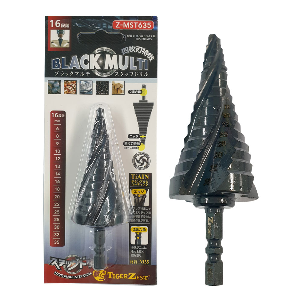 타이거 제스트 멀티블랙 스텝드릴 Z-MST635 대 16단계 6-35mm 27,430원