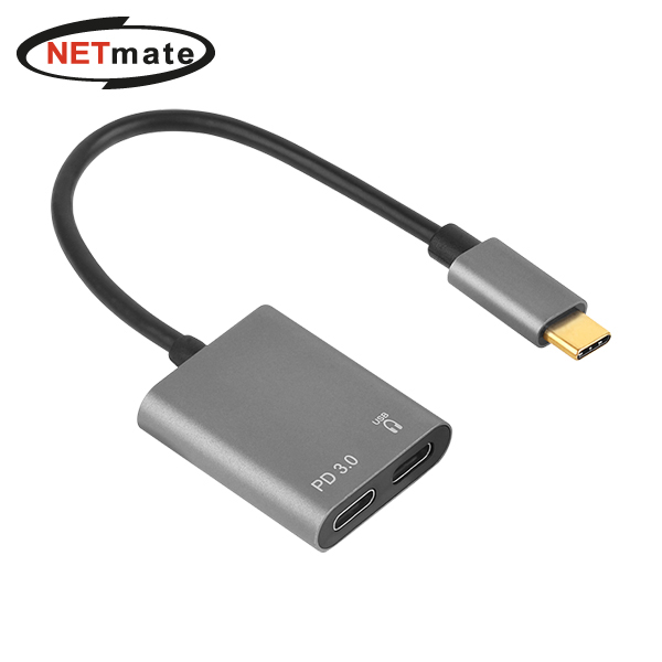 강원전자 넷메이트 NM-TCS03 USB-C to Audio(USB-C) + PD 컨버터(이어폰 듀얼젠더), 1개 11,000원
