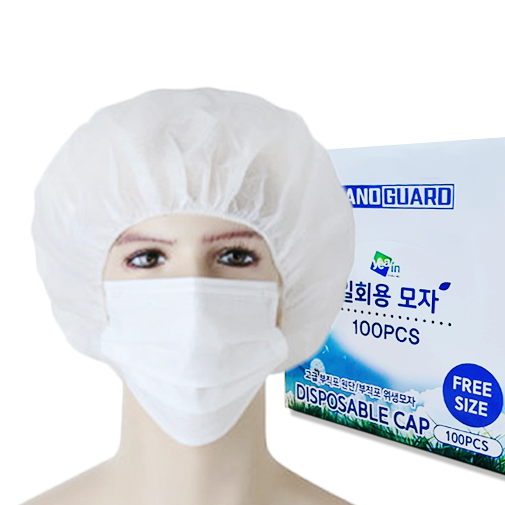 클래시 일회용 위생모자 100매 부직포 라운드캡 헤어캡 식당모자 조리모자 실무자용 8,350원