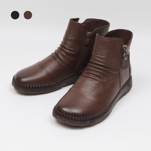 페조 여성 소가죽 셔링 앵클부츠 데일리 통굽 4cm PZSL-W330 49,800원