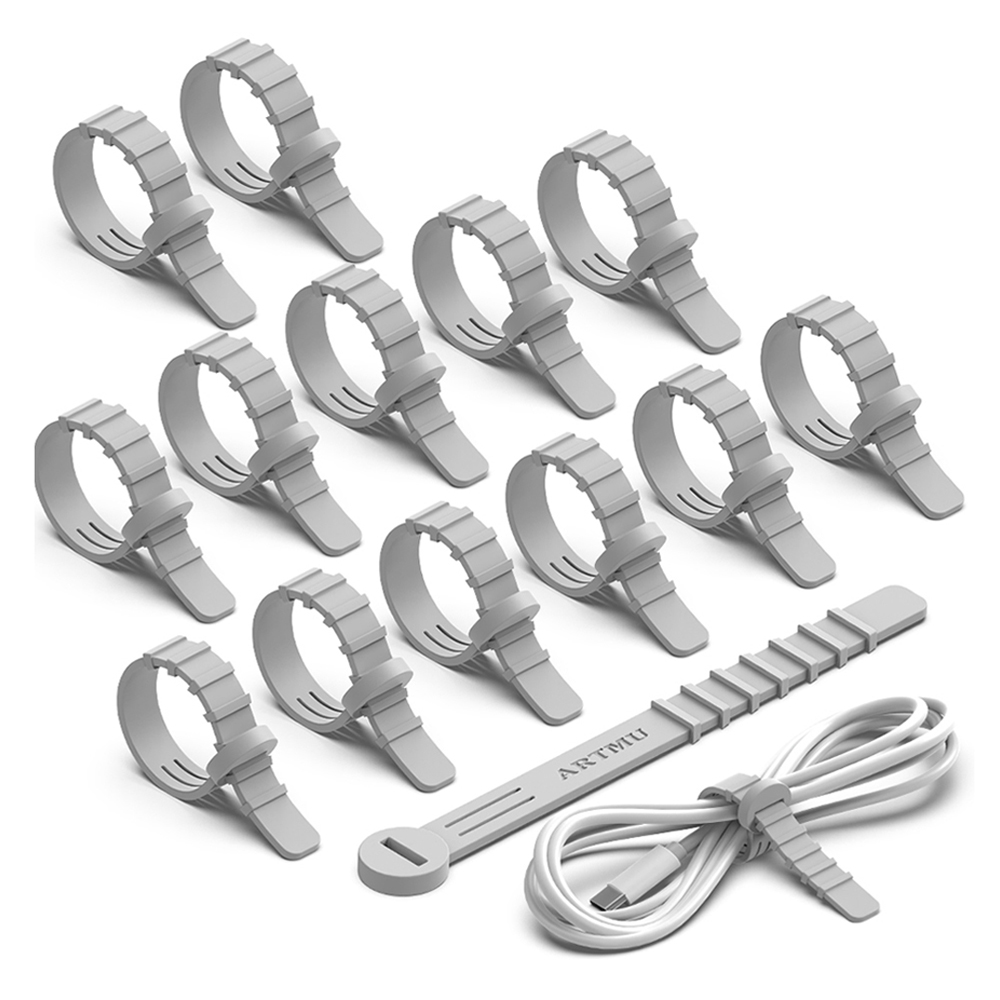 아트뮤 선 정리용 실리콘 케이블 타이 라지 그레이, 15개 5,500원