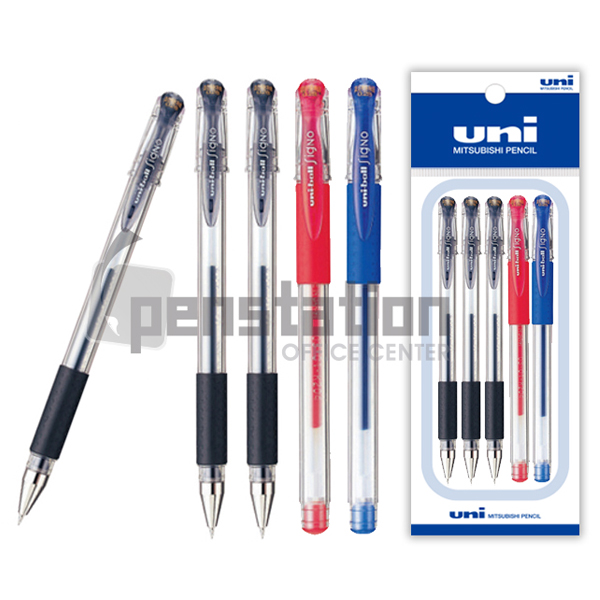uni 시그노 볼펜 UM-151 0.28mm 흑색/청색/적색 5개 세트 10,000원