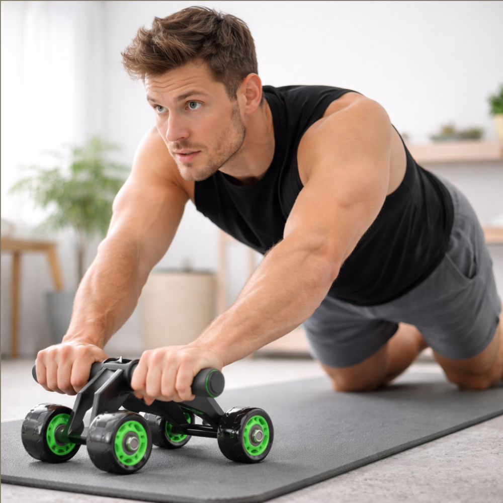 베라플로우 무소음 롤아웃 코어 복근강화 뱃살 ab슬라이드, 그린, 1 22,000원