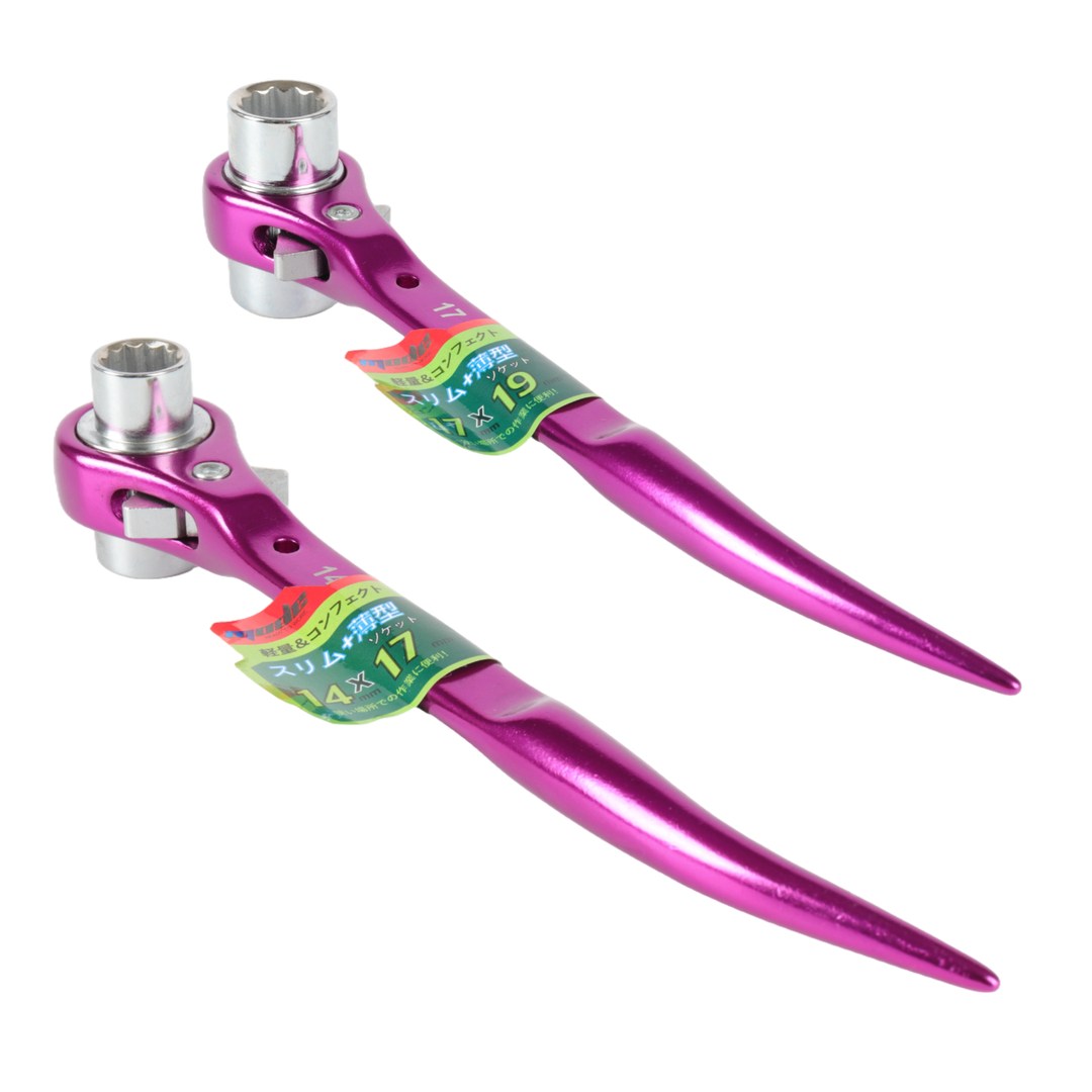 mode 라쳇렌치 AL 알루미늄14*17 17*19 240mm 라쳇핸들 콤비 자동스패터 깔깔이 겐사기 보라 기어렌치 공구 16,000원