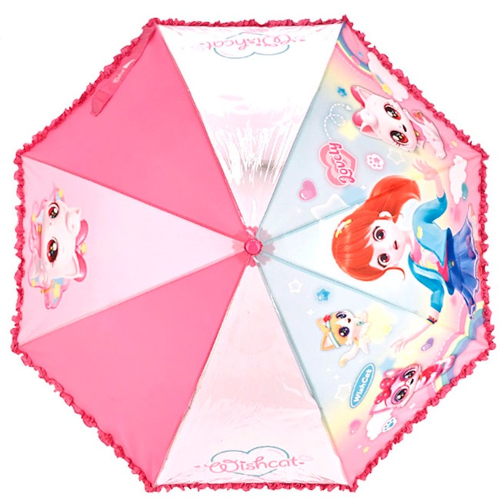 코지24 위시캣 아동우산 53 어린이 초등 저학년 아이 여아 소형 가벼운 캐릭터 경량 예쁜 투명창 자동 우산 7-10세 18,900원