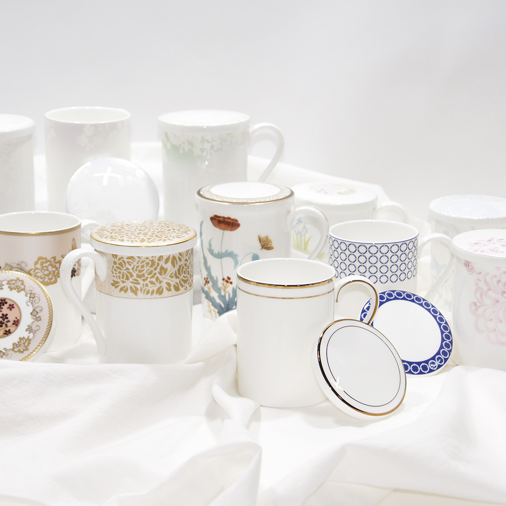 한국도자기 뚜껑 머그 모음 본차이나 데일리 머그컵 24,900원