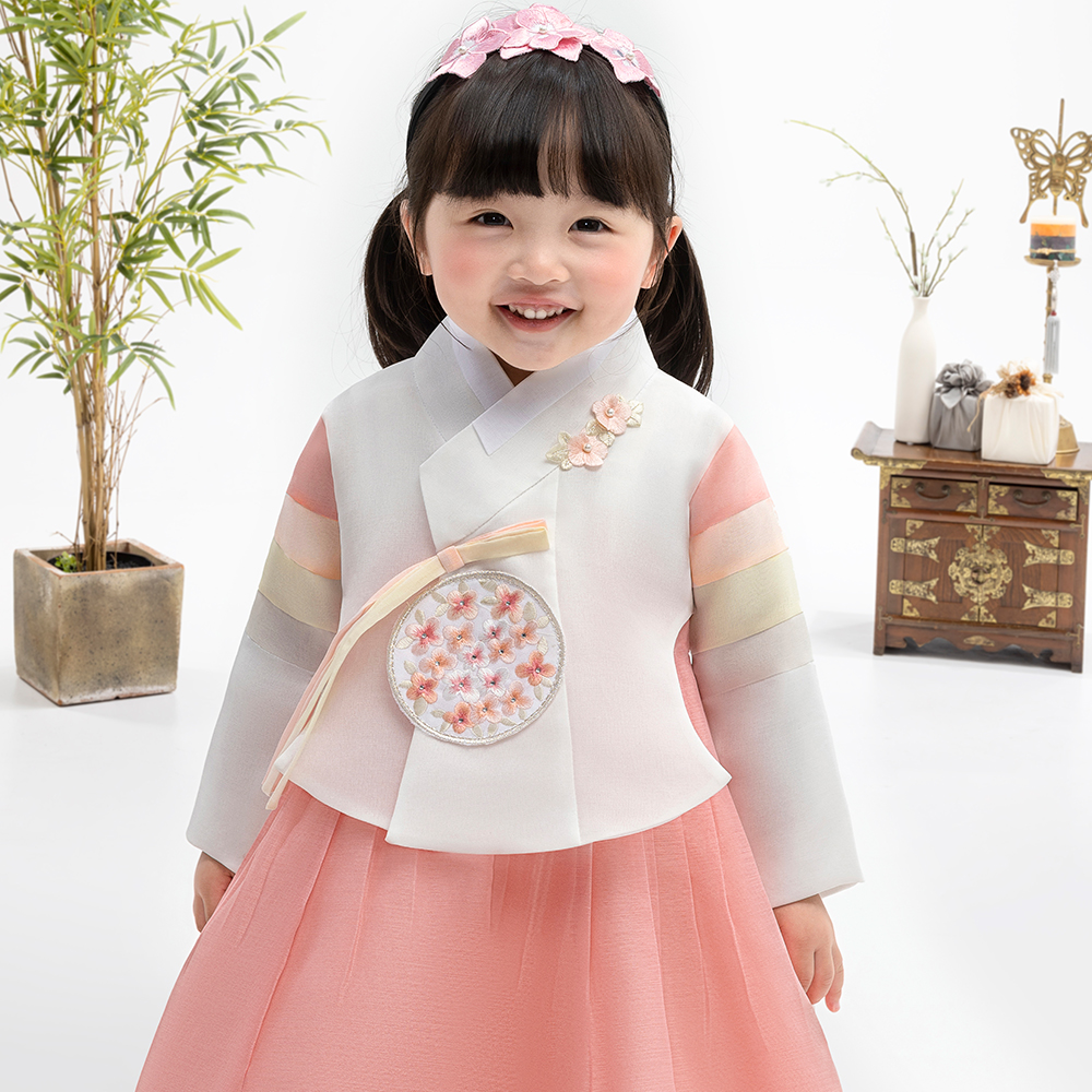 금동이 여아용 여잔꽃둥근보 아동한복세트 AW081 46,900원