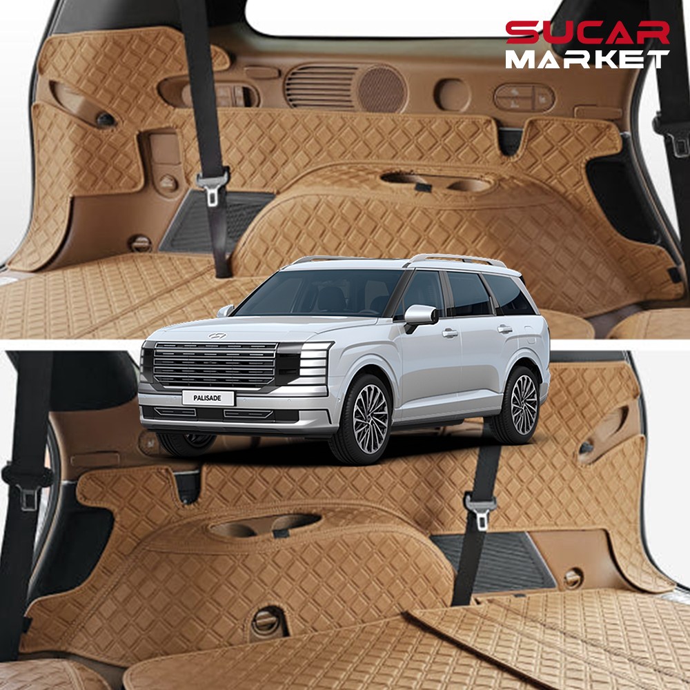 진카 디올뉴 팰리세이드 스퀘어 가죽 벨크로 매트 자동차 차량용품 9인승 트렁크매트 차박 156,900원