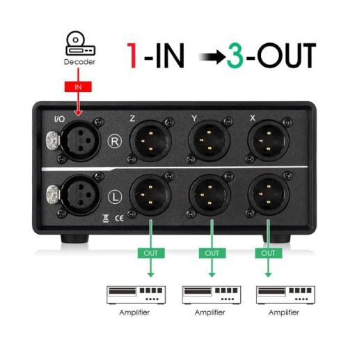 미니앰프 미니엠프 앰프 Nobsound 미니 3 웨이 오디오 기계식 스위처 XLR 밸런스드 패시브 셀렉터 스테레오 스플리터 박스 112,000원