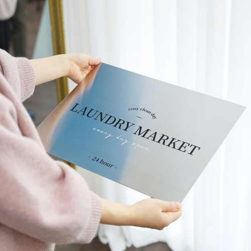 미니멀사인 스테인리스 미니간판 카페현판 회사간판 제작 문패 실외, 02 스텐 헤어라인 실버 94,800원