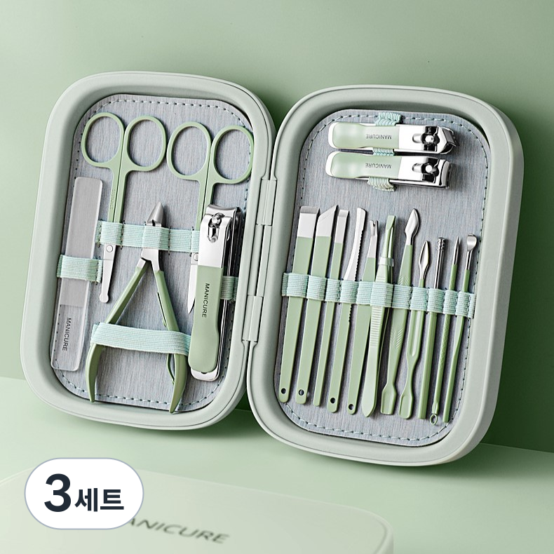 손톱깎이 올케어 18종 세트 내성발톱 두꺼운 손톱 발톱깎이 케이스 가정용 네일케어 니퍼 족집게 각질제거 눈썹가위 콧털가위 49,200원