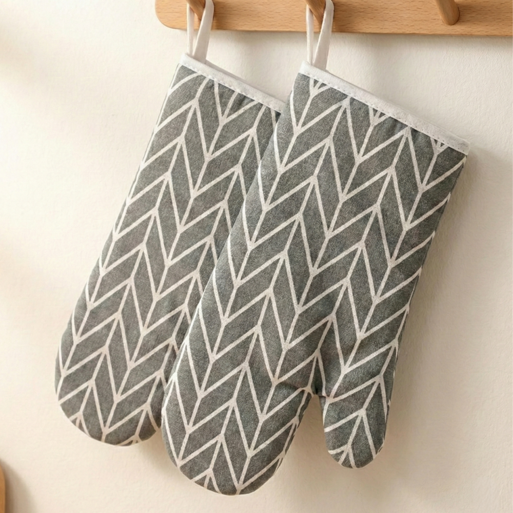 모던데이 열차단 오븐 주방 장갑 2개입, 1세트, 그레이 9,100원