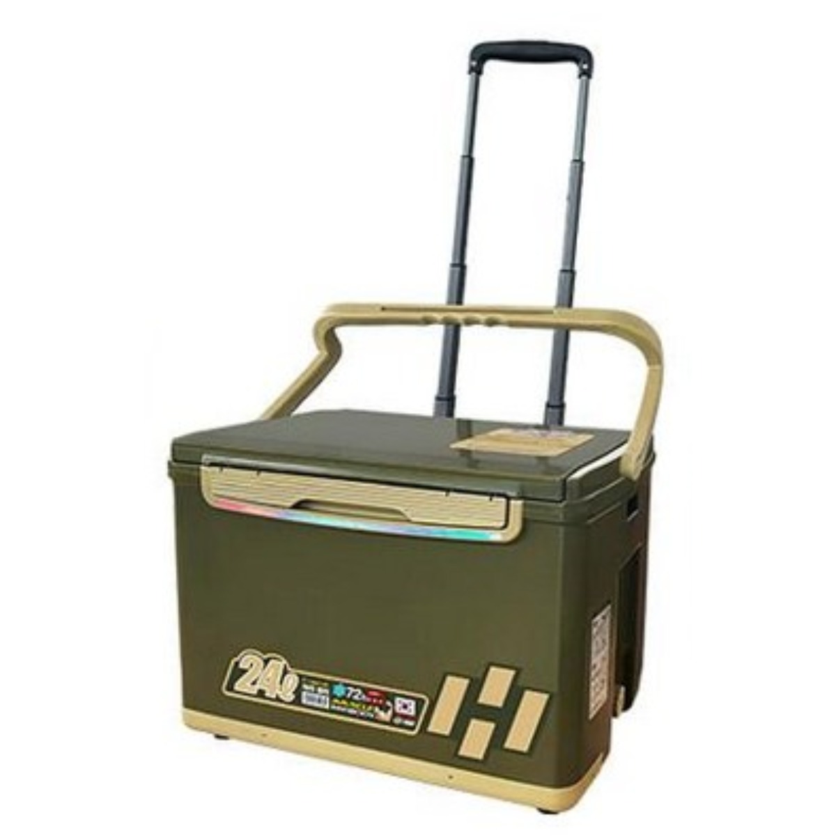 HDF 해동 카리스마 캐리쿨러 24리터 24L 아이스박스 낚시 낚시쿨러, 1개, 24L, 24리터 캐리쿨러 카키BR 210,000원