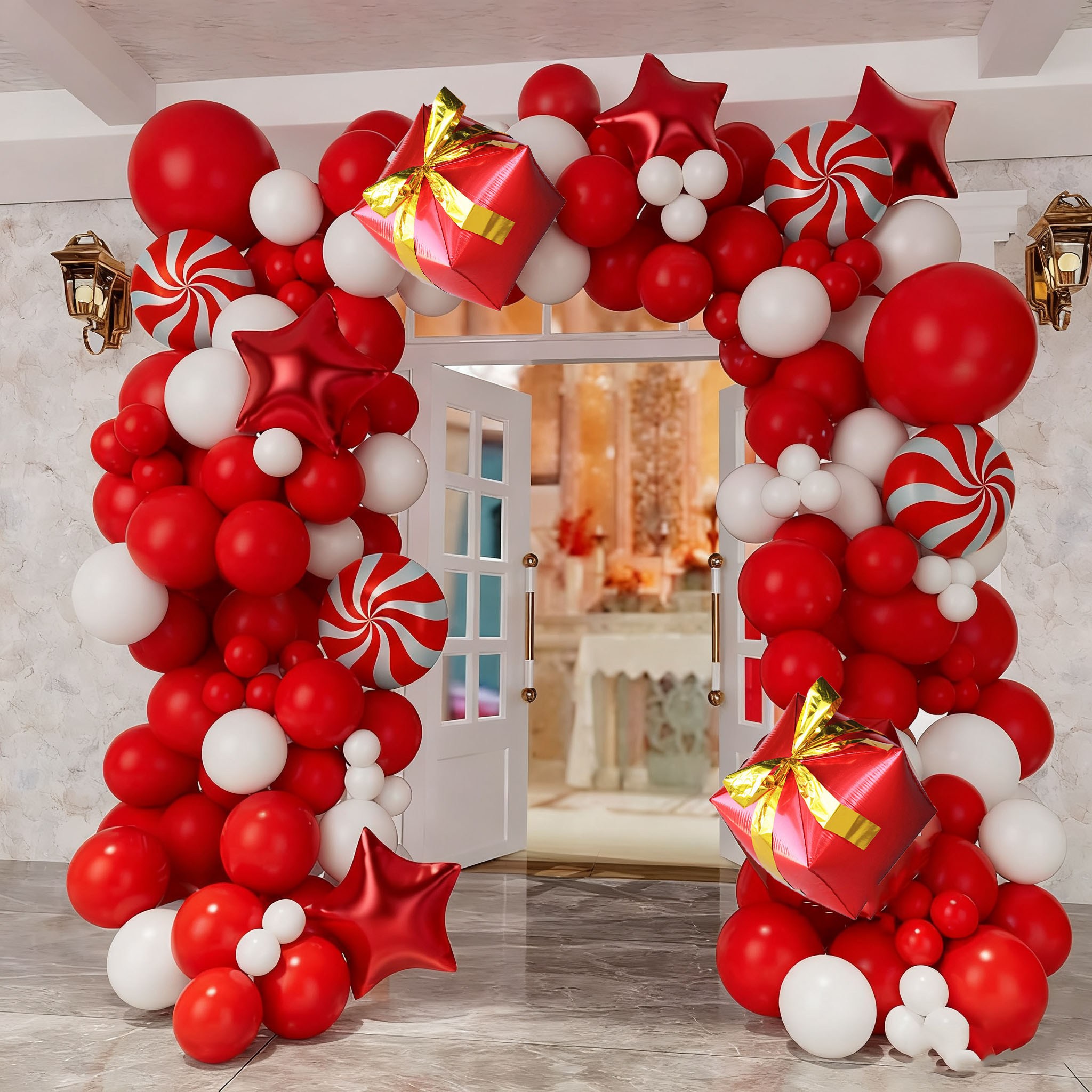 CEUQIESO 새해 풍선 아치 세트 , 일반 이벤트 , 새해 장식용 , 총 124개 17,600원
